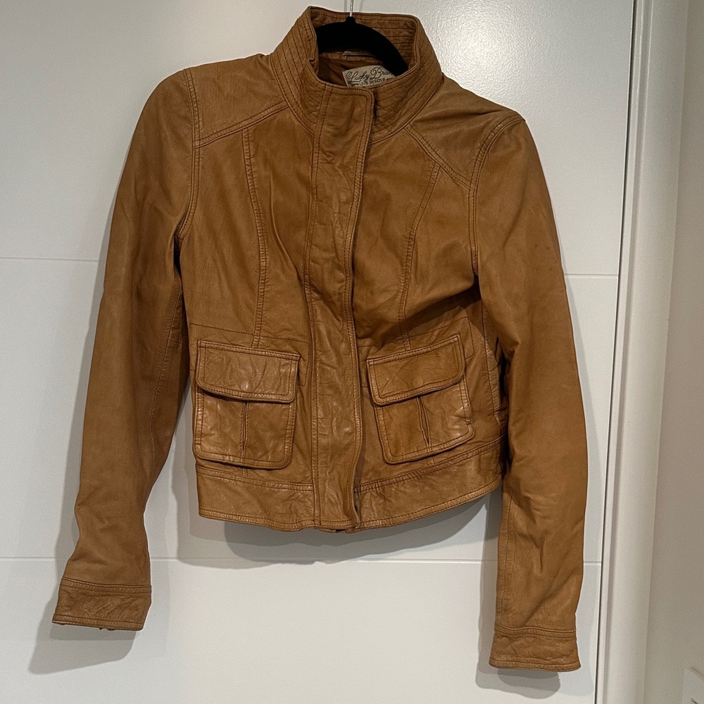 Lucky Brand Women's Brown Leather Jacket